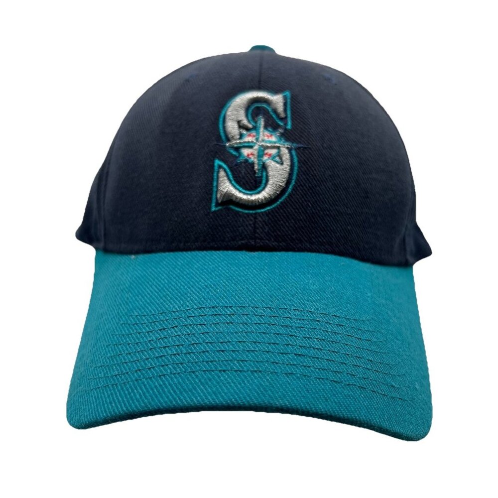 Seattle Mariners Vintage 90's Strapback Baseball Hat Cap Twins Enterprises Wool